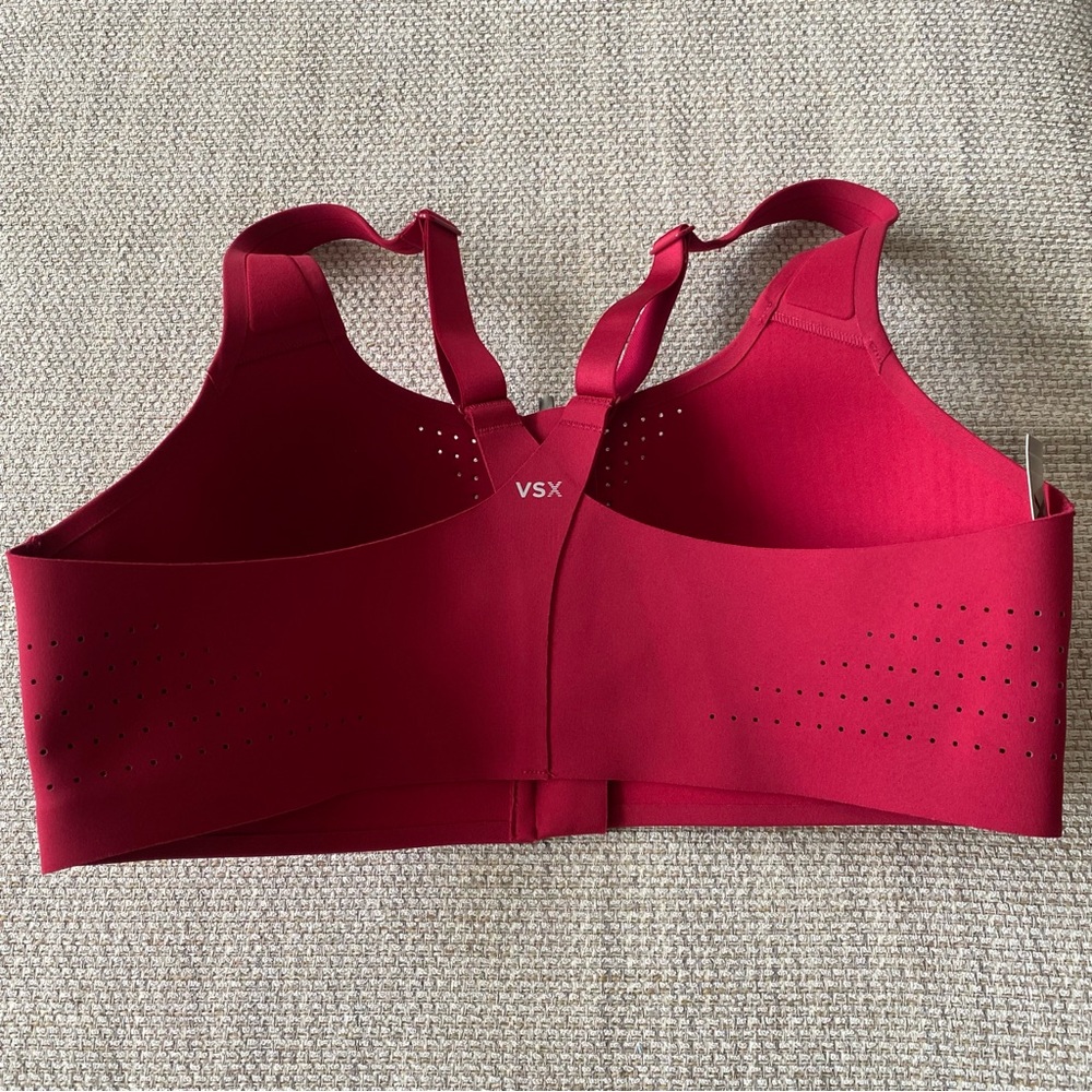 Victoria's Secret Front-Zip Sports Bra - Burgundy 34D - Picture 3 of 4